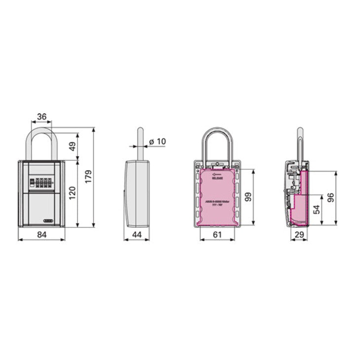 ABUS Schlüsseltresor 797 LED HxBxTmm ( 3000280201 )