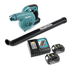 Makita DUB 183 RM 18 V Akku Gebläse + 2x BL 1840 B 4,0 Ah Akku + DC 18 RC Schnellladegerät - Toolbrothers