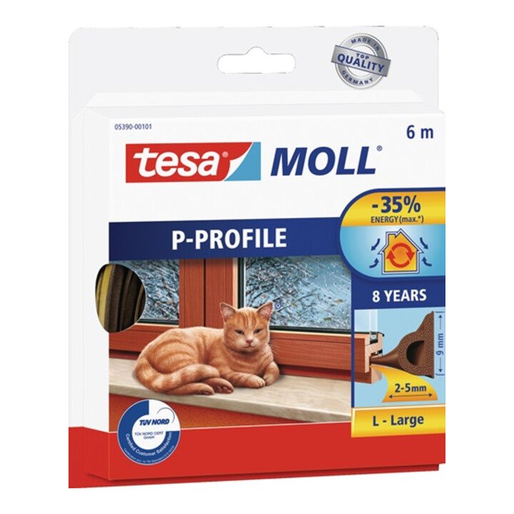 TESA fenêtre/porte moll tesamoll® 5390 L9mmxH5,5mmxL6m (3000265155)