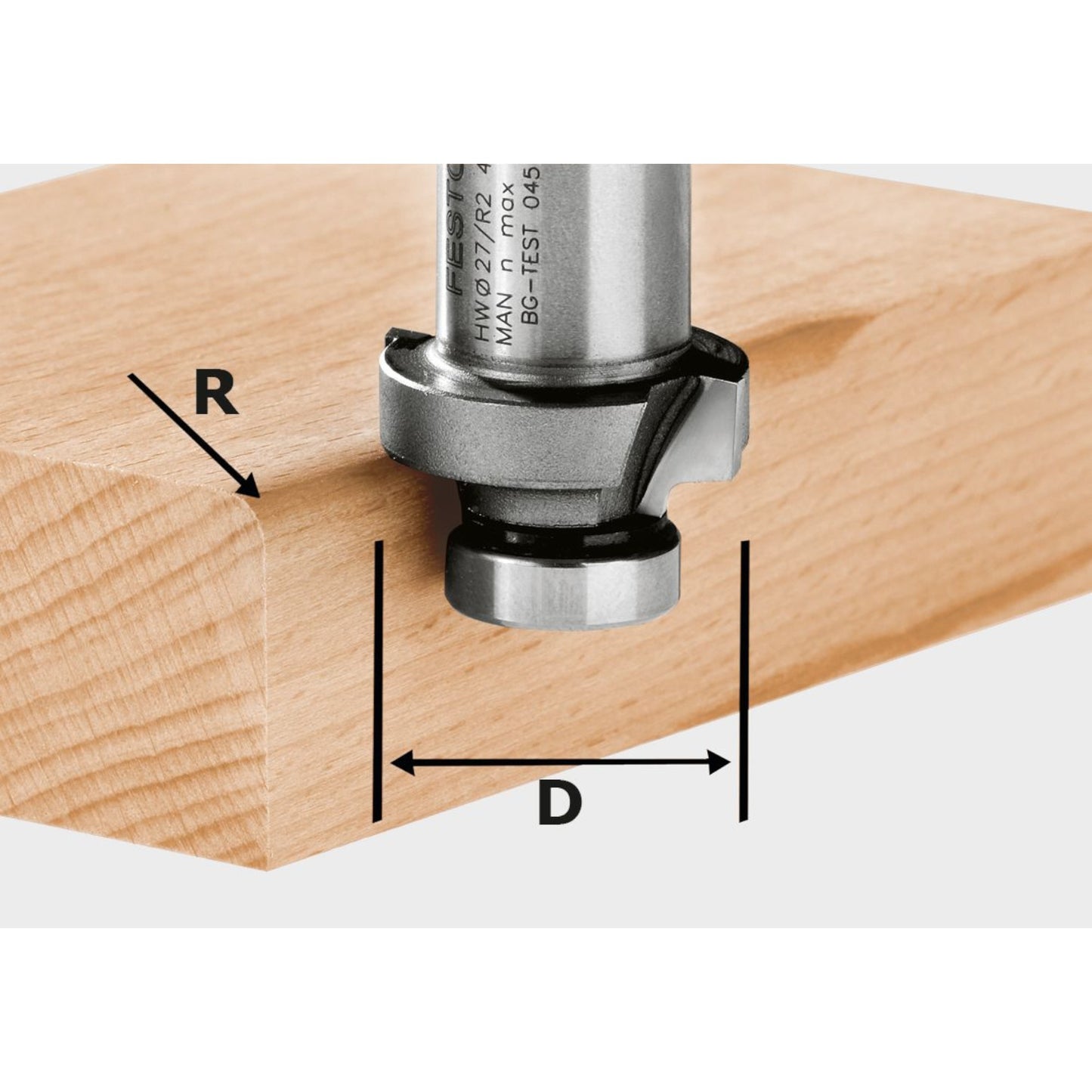 Festool HW R2-OFK 500 Abrundfräser 27 x 2 mm ( 490092 ) für Kantenfräse OFK 500