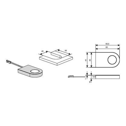 L&amp;S plafonnier Glaspoint blanc chaud ou Emotion 12 V 0,8 W (3000550020)