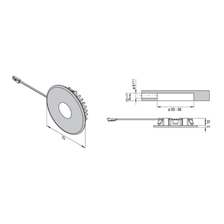 L&S Einbauleuchte Superlight Emotion 12 V 2,9 W ( 3000550102 )