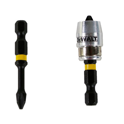 DeWalt DT 70536 T Bit-Set 2 x Schrauber-Bit Ph2 50mm + 1 x Magnetischer Bit-Ring - Toolbrothers