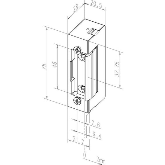 ASSA ABLOY Elektrotüröffner 17 12 V DC 100%ED Standard ( 3324034087 )