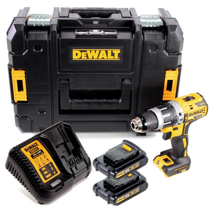 DeWalt DCD 796 S2 Akku Schlagbohrschrauber Brushless 18V 70Nm + 2x Akkus 1,5 Ah + 1x Schnellladegerät in TSTAK - Toolbrothers