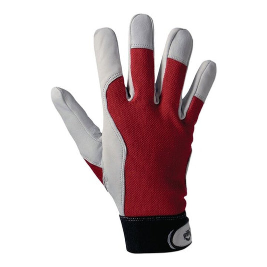 LEIPOLD+DÖHLE Handschuhe Griffy Größe 8 rot/naturfarben ( 4000371101 )