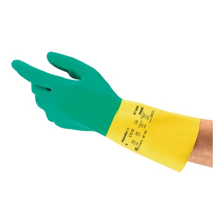 ANSELL Chemikalienhandschuhe AlphaTec® 87-900 Größe 8 grün/gelb ( 4000371481 )