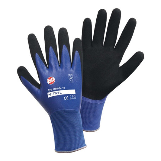 LEIPOLD+DÖHLE gants nitrile aqua taille 9 bleu/noir (4000371534)