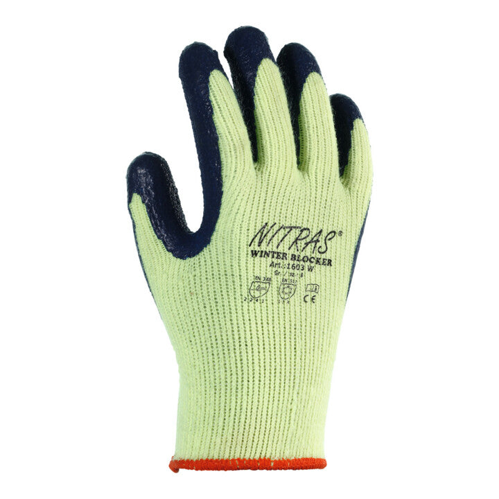 NITRAS gants de protection contre le froid hiver blocker taille 9 jaune fluo/bleu (4000371550)