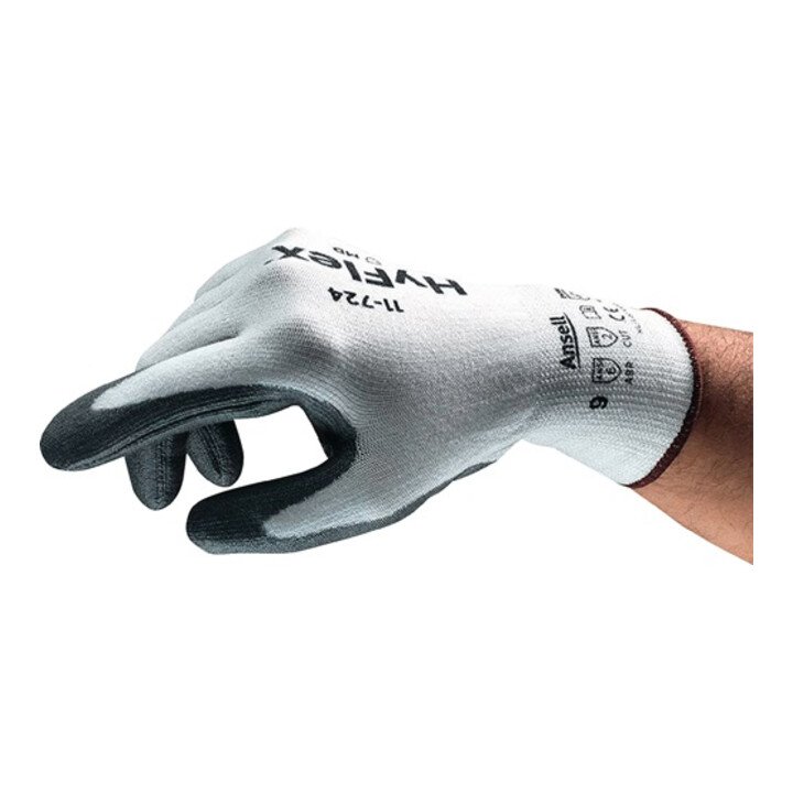 ANSELL gants de protection contre les coupures HyFlex® 11-724 taille 10 blanc/gris (4000371570)