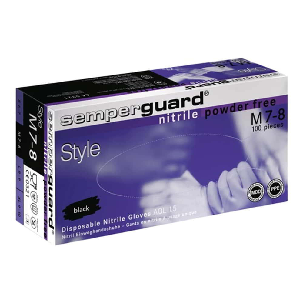 Gants jetables SEMPERMED Semperguard Nitrile Style taille XL noir (4000371825)