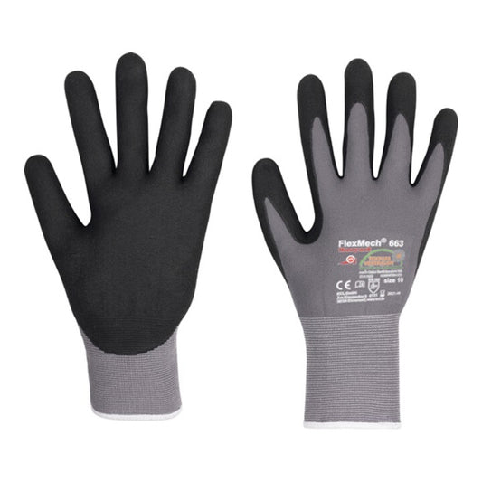 HONEYWELL Handschuhe FlexMech 663 Größe 6 grau/schwarz ( 4000391106 )