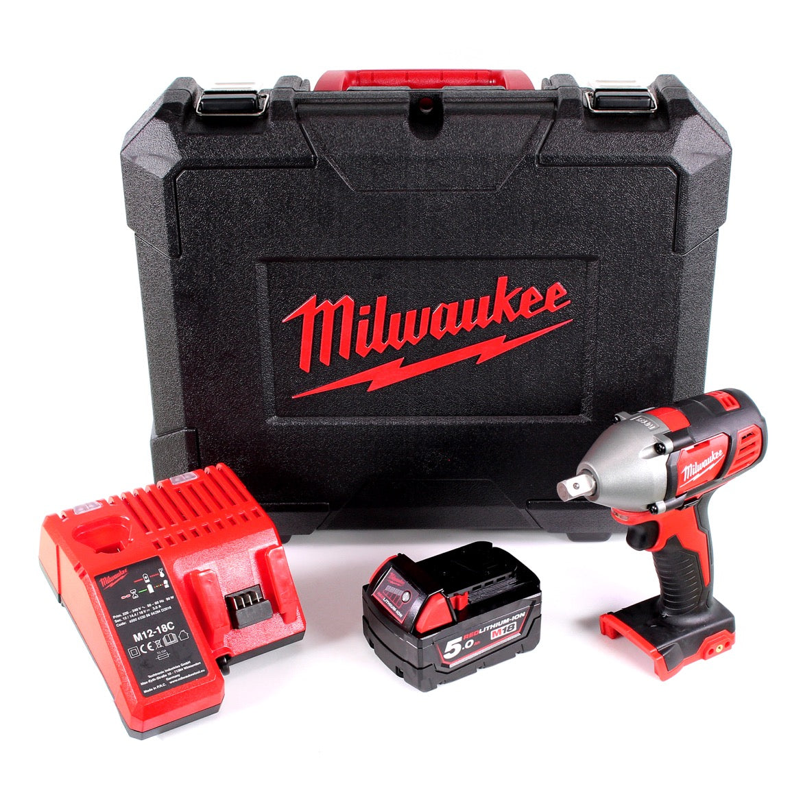 Milwaukee M18 BIW12-501C 18V Akku Schlagschrauber + 1x Akku 5,0Ah + Ladegerät + Koffer - Toolbrothers