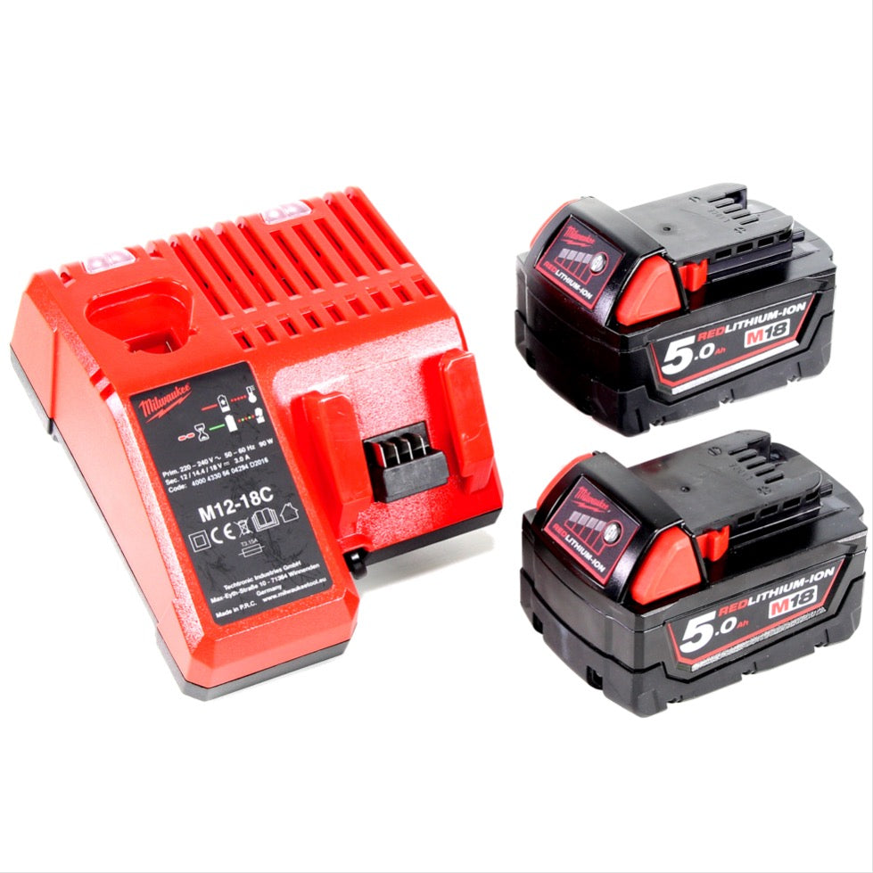 Milwaukee M18 AF 502C 18V Akku Ventilator + 2x Akku 5,0Ah + Ladegerät - Toolbrothers