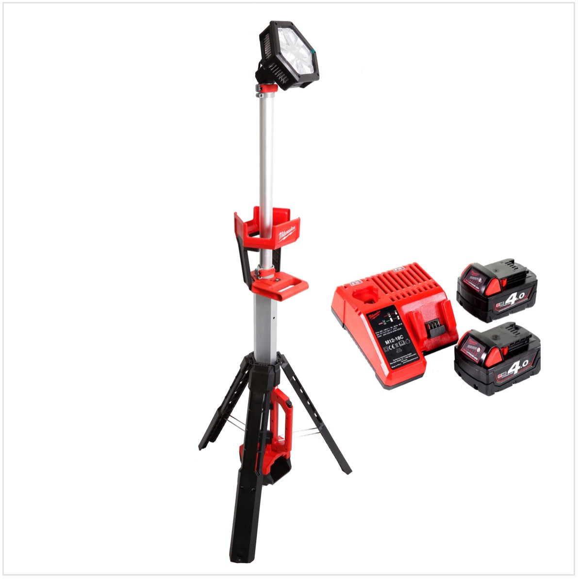 Milwaukee M18 SAL 402C 18V Akku Baustrahler + 2x Akku 4,0Ah + Ladegerät - Toolbrothers