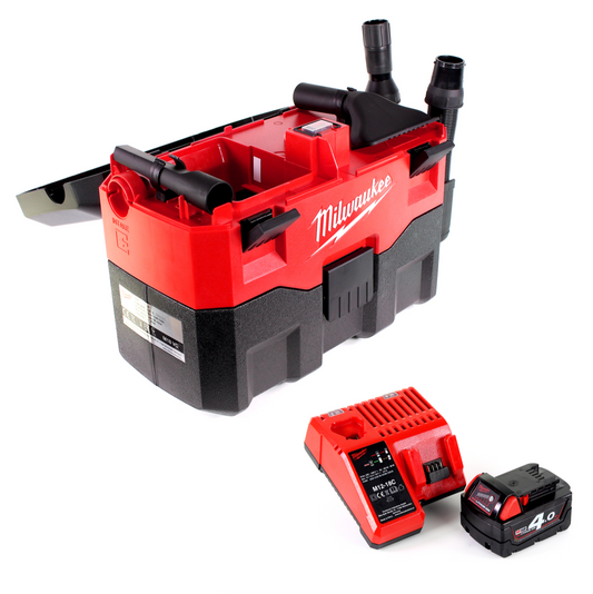 Milwaukee M18 VC 401C 18V Akku Nass- & Trockensauger + 1x Akku 4,0Ah + Ladegerät - Toolbrothers