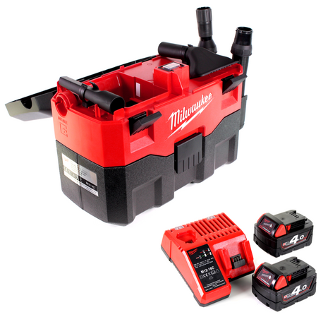 Milwaukee M18 VC 402C 18V Akku Nass- & Trockensauger 2x Akku 4,0Ah + Ladegerät - Toolbrothers