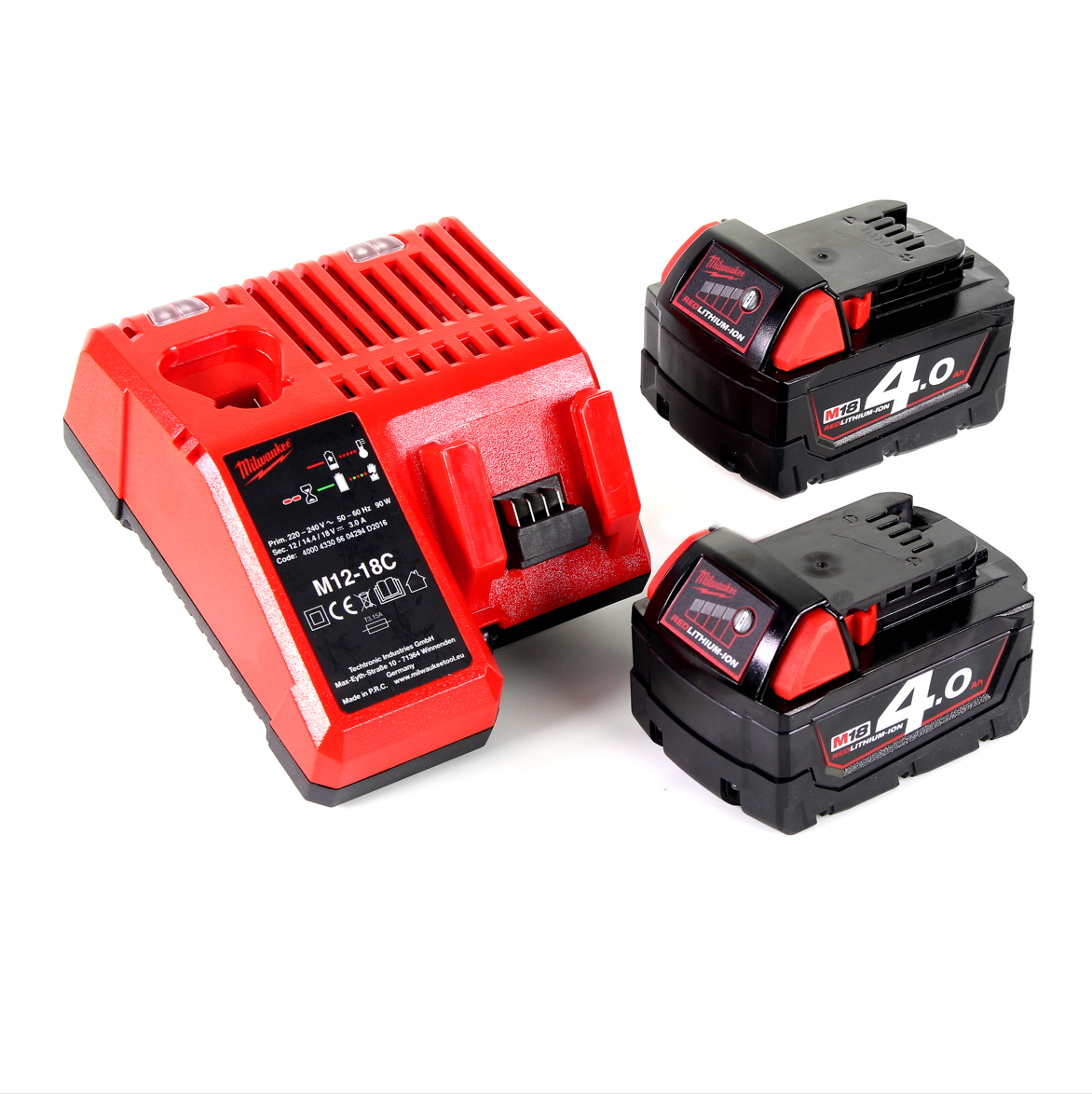 Milwaukee M18 VC 402C 18V Akku Nass- & Trockensauger 2x Akku 4,0Ah + Ladegerät - Toolbrothers