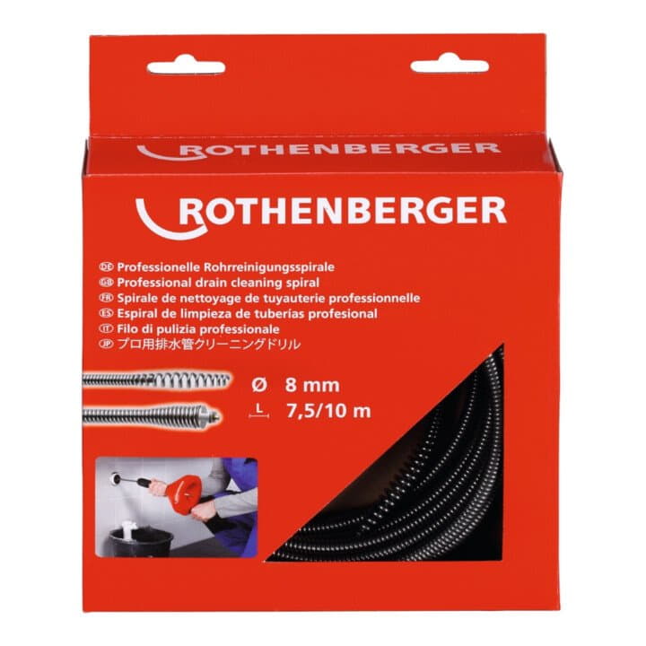 ROTHENBERGER outil spirale longueur 7,5 m spirale Ø 8 mm (4000781060)