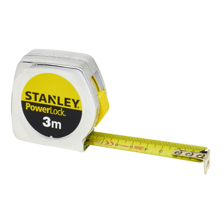 Mètre ruban de poche STANLEY PowerLock® longueur 3 m largeur 12,7 mm mm/cm (4000787095)