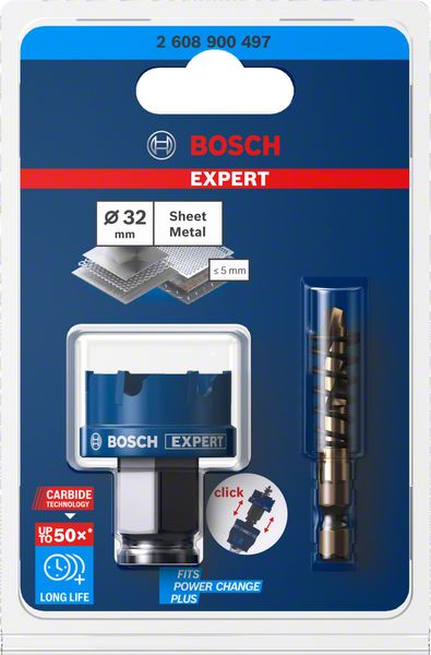 Scie cloche BOSCH Expert Scie à tôle diamètre 32 mm profondeur de coupe 5 mm (4000800272)