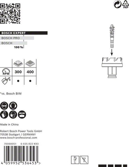 BOSCH Lochsäge Expert Sheet Metal Sägen-Ø 40 mm Schnitttiefe 5 mm ( 4000800274 )