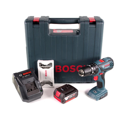 Bosch GSB 18-2-Li Plus Schlagbohrschrauber Professional 18 V im Koffer + 1x GBA 4,0 Ah Akku + Ladegerät + 25 tlg. Zubehörset ( 0615990K4B ) - Toolbrothers