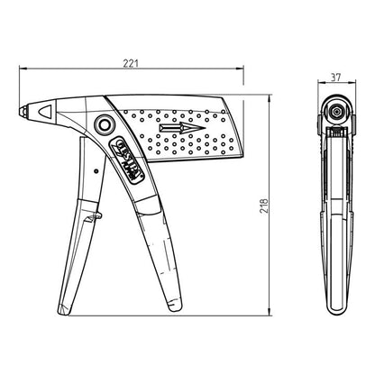 GESIPA outil manuel de pose de rivets aveugles Flipper® longueur 221 mm (4000813035)