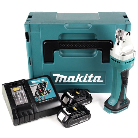 Makita DJS 161 RYJ 18 V Li-Ion Akku Blechschere im Makpac + 2 x 1,5 Ah Akku + Ladegerät - Toolbrothers