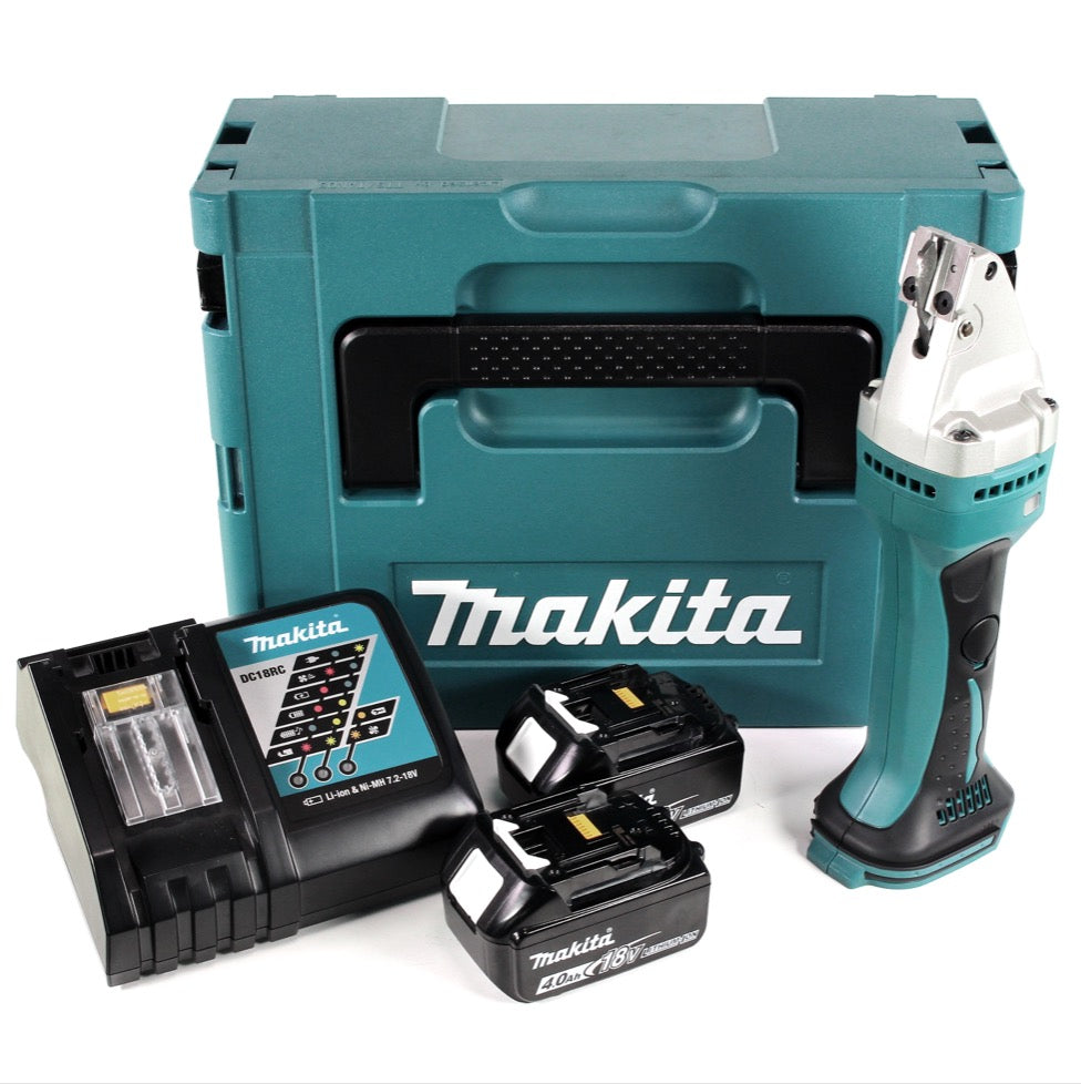 Makita DJS 161 RMJ 18 V Li-Ion Akku Blechschere im Makpac + 2 x 4,0 Ah Akku + Ladegerät - Toolbrothers