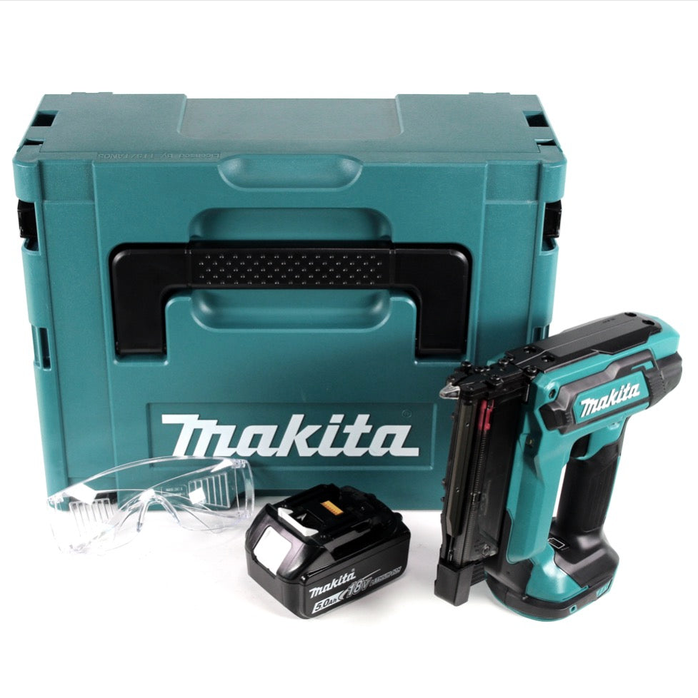 Makita DPT 353 T1J 18 V Li-Ion Akku Pintacker im Makpac + 1 x 5,0 Ah Akku - ohne Ladegerät - Toolbrothers