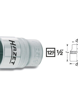 HAZET insert de clé à douille 900 1/2″ 6 pans (4000822680)