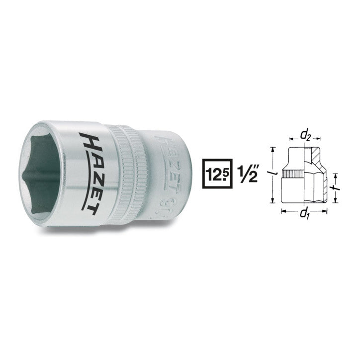 HAZET Steckschlüsseleinsatz 900 1/2 ″ 6-kant ( 4000822680 )