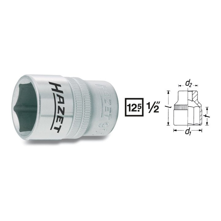 HAZET Steckschlüsseleinsatz 900 1/2 ″ 6-kant ( 4000822682 )