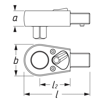 HAZET Einsteck-Hebelumschaltknarre 3/8 ″ 9 x 12 mm ( 4000822818 )