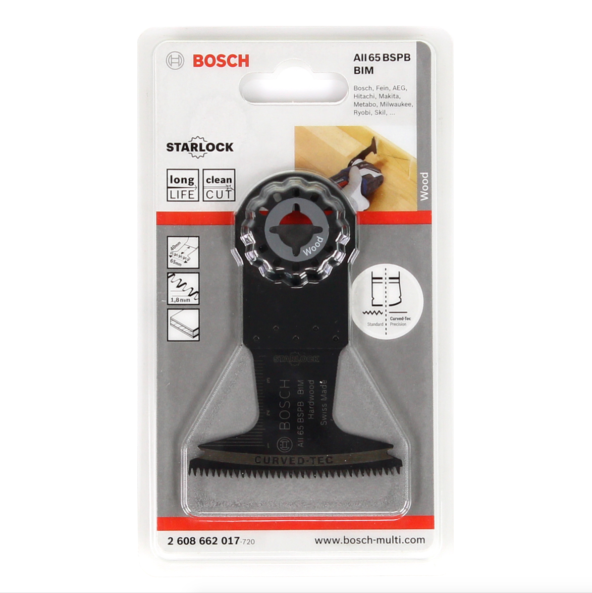 Bosch AII 65 BSPB Tauchsägeblatt Hard Wood BIM Starlock Sägeblatt ( 2608662017 ) - Toolbrothers