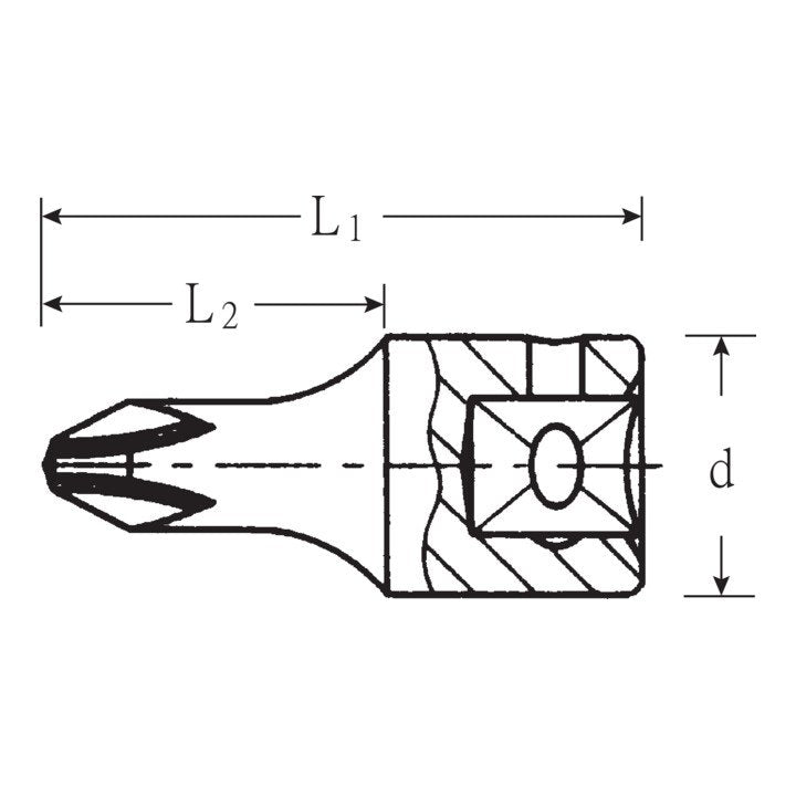 STAHLWILLE Steckschlüsseleinsatz 44 P 1/4 ″ PH ( 4000826252 )