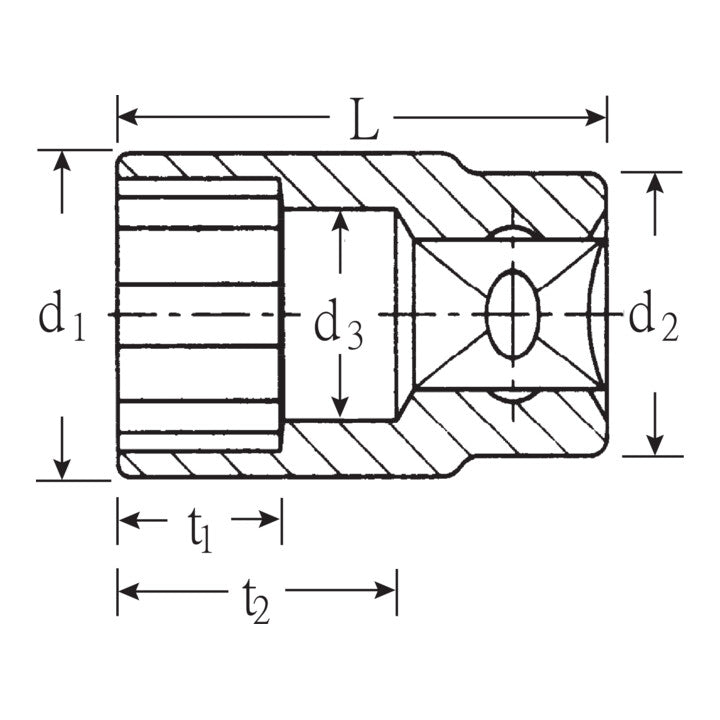 Insert de clé à douille STAHLWILLE 45 3/8″ 12 pans (4000826287)