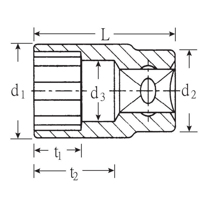 STAHLWILLE Steckschlüsseleinsatz 45 3/8 ″ 12-kant ( 4000826288 )