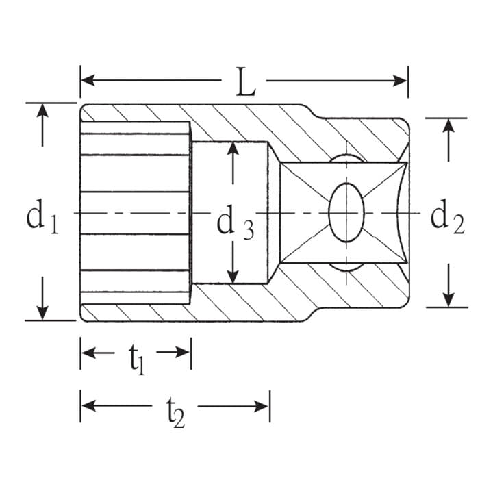 STAHLWILLE Steckschlüsseleinsatz 52 1/2 ″ 6-kant ( 4000826327 )