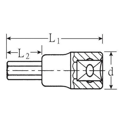 STAHLWILLE insert de clé à douille 54 1/2″ six pans intérieurs (4000826397)