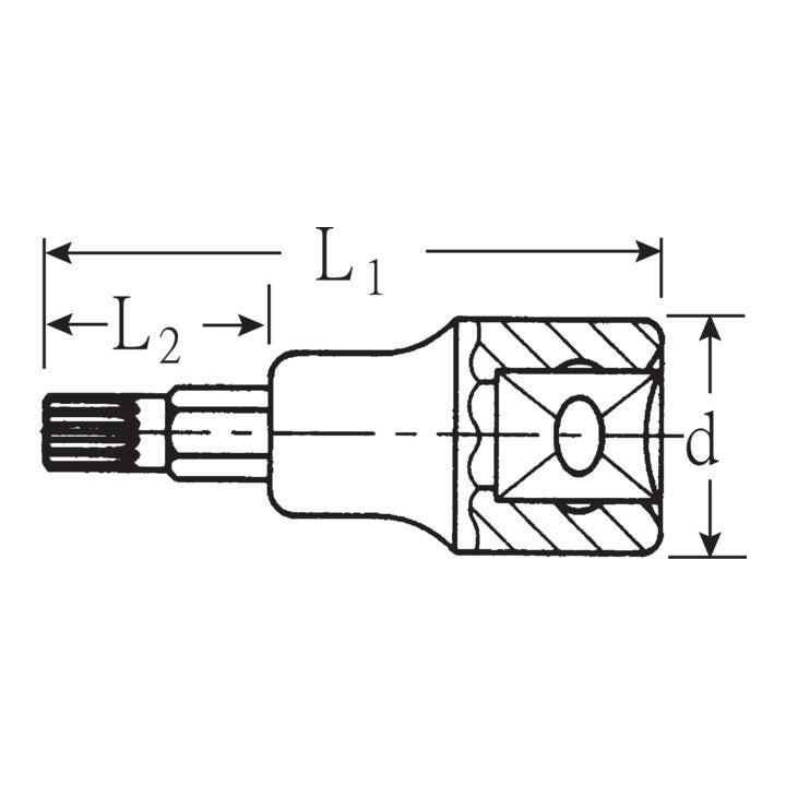 STAHLWILLE Steckschlüsseleinsatz 54 X 1/2 ″ Innen-Vielzahn ( 4000826414 )