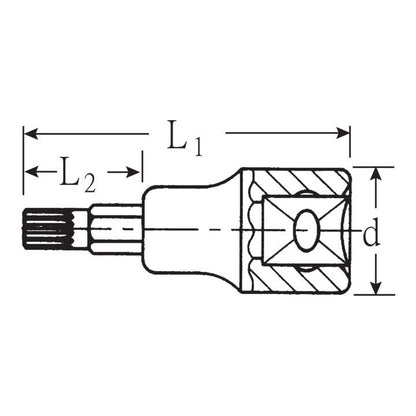 STAHLWILLE Steckschlüsseleinsatz 54 X 1/2 ″ Innen-Vielzahn ( 4000826415 )