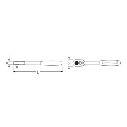 STAHLWILLE Aufsteckknarre 522 1/2 ″ umschaltbar ( 4000826438 )