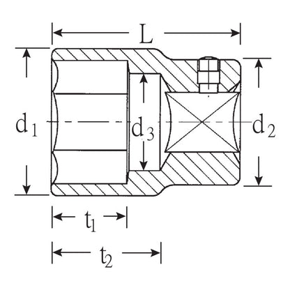 STAHLWILLE Steckschlüsseleinsatz 55 3/4 ″ 6-kant ( 4000826449 )