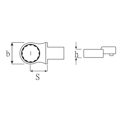 STAHLWILLE Ringeinsteckwerkzeug 732/40 18 Schlüsselweite 18 mm 14 x 18 mm ( 4000826547 )