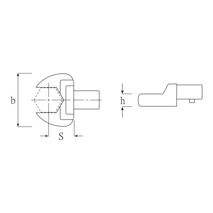 Outil d'insertion de mâchoires STAHLWILLE 731/40 27 taille de clé 27 mm 14 x 18 mm (4000826580)