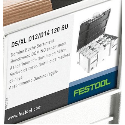 Festool Domino XL Sort. DS/XL D12/D14 Dübel Buche 128 Stk. BU im Systainer ( 498205 ) - Toolbrothers