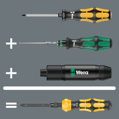 WERA Schraubendrehersatz KK 900 Set 1 19-teilig PH/PZD/TX/6-Kant/Schlitz ( 4000827283 )