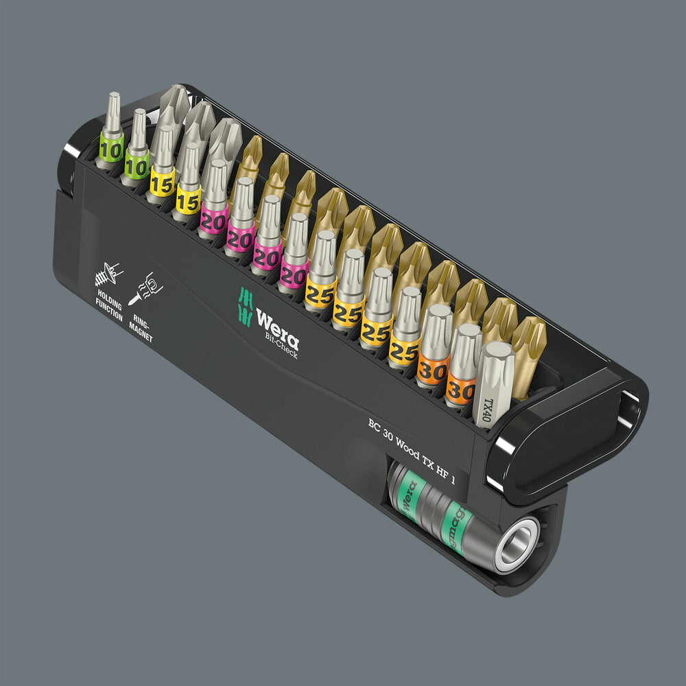 Assortiment d'embouts WERA Bit-Check 30 Wood TX HF 1 30 pièces (4000829912)